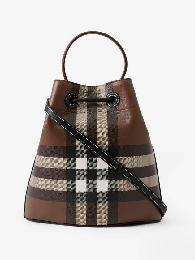 Small TB Bucket Bag Dark Birch Brown - BURBERRY - BALAAN 4