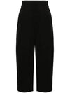 High Waist Straight Pants Black - LEMAIRE - BALAAN 1