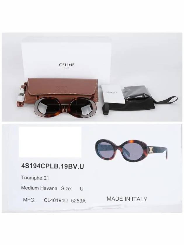 Eyewear Triomphe 01 Acetate Sunglasses Blonde Havana - CELINE - BALAAN 6