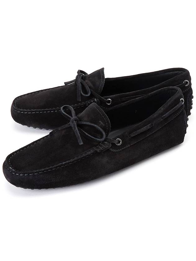 Men's Gommino Suede Driving Shoes Black - TOD'S - BALAAN 2