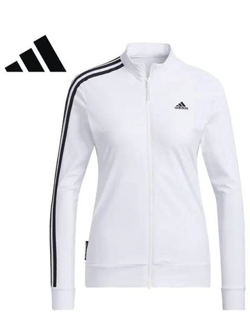 GV1231 Women's Prime Blue Three-Stripe Track Jacket - ADIDAS GOLF - BALAAN 1