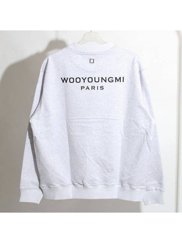 24SS Back Logo Sweatshirt Light Gray W241TS27 737G - WOOYOUNGMI - BALAAN 1