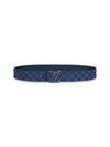 LV Initial 40mm Reversible Leather Belt Blue - LOUIS VUITTON - BALAAN 1