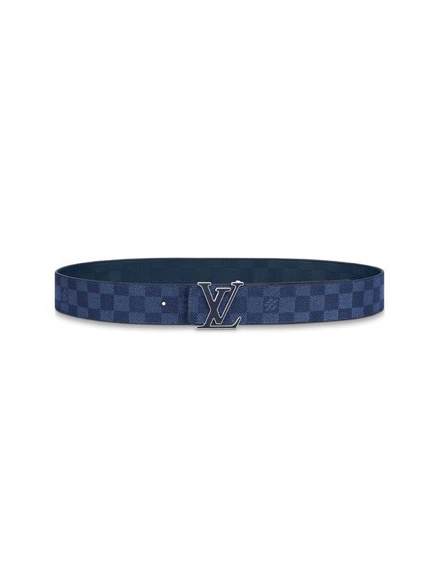 LV Initial 40mm Reversible Leather Belt Blue - LOUIS VUITTON - BALAAN 1