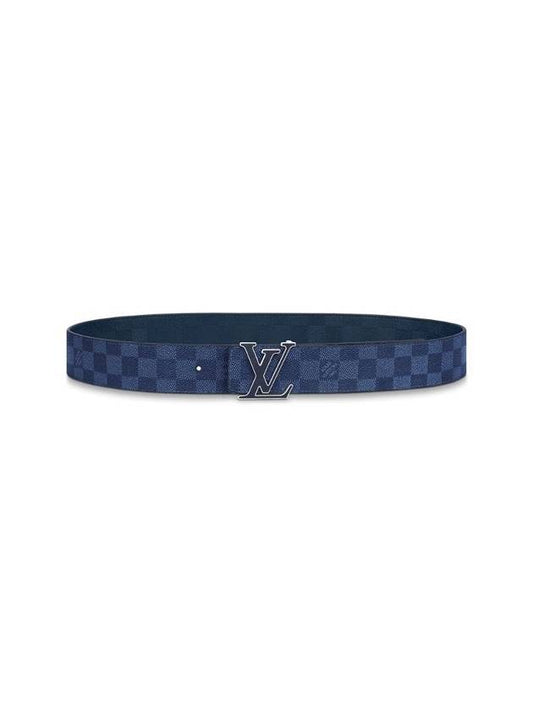 LV Initiales 40MM Reversible Leather Belt Blue - LOUIS VUITTON - BALAAN 1