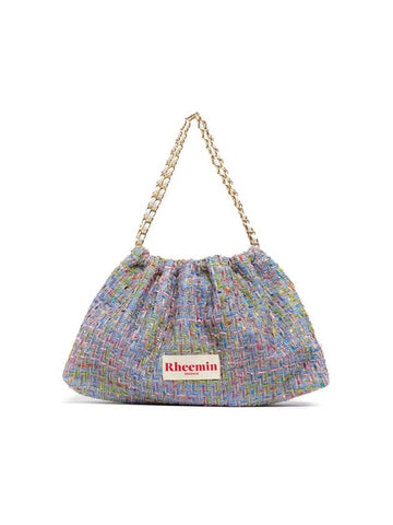 TWEED MUFFY wide chain bagSKY BLUE - RHEEMIN - BALAAN 1