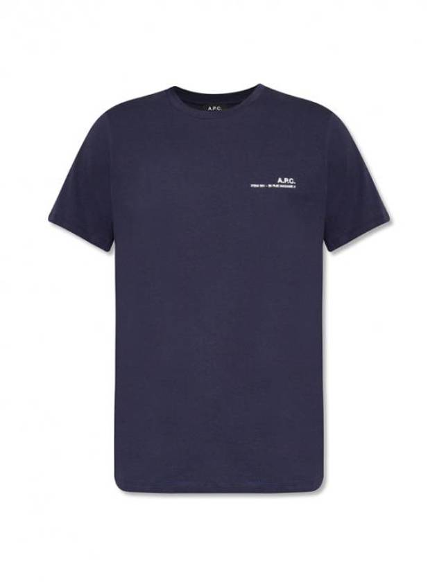 Men's Item Logo Short Sleeve T-Shirt Navy - A.P.C. - BALAAN 2