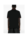 Logo Collar Cotton Polo Shirt Black - GUCCI - BALAAN 5