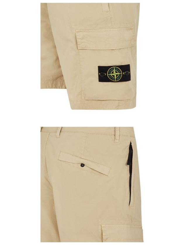 Cargo Bermuda Shorts Beige - STONE ISLAND - BALAAN 6