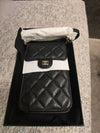 Classic phone holder bag cell cross quilted caviar gold AP3880 - CHANEL - BALAAN 2