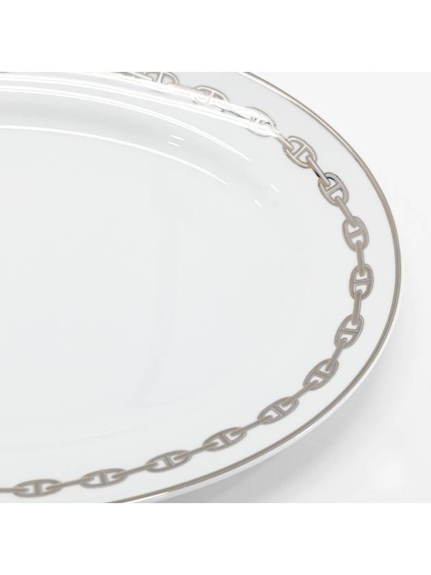 Oval Platinum Chain Plate 42CM P004127P - HERMES - BALAAN 3