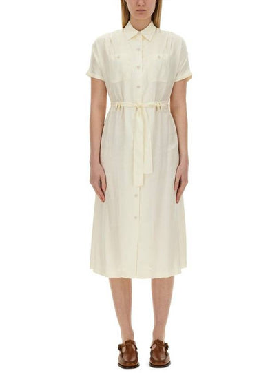 New Drew Midi Dress Cream White - A.P.C. - BALAAN 2