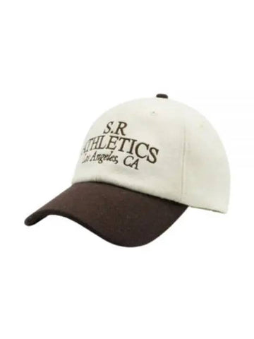 SR Athletics Wool Hat ChocolateCream ACAW2344CH - SPORTY & RICH - BALAAN 1