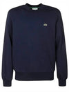 Logo Patch Crewneck Sweatshirt Navy - LACOSTE - BALAAN 2