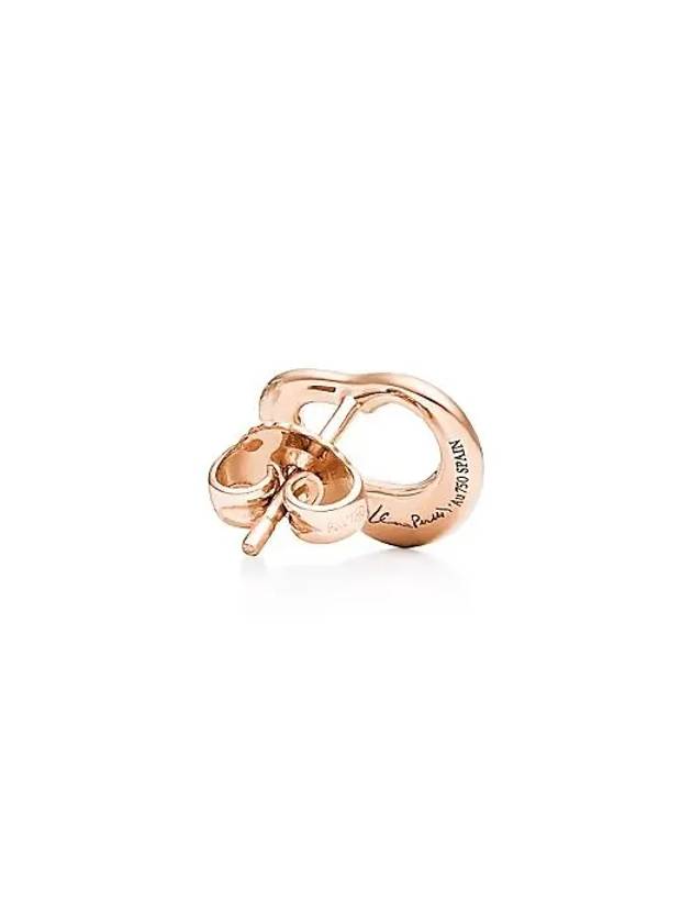 Elsa Peretti open heart stud earrings rose gold 11mm 27233945 - TIFFANY & CO. - BALAAN 3