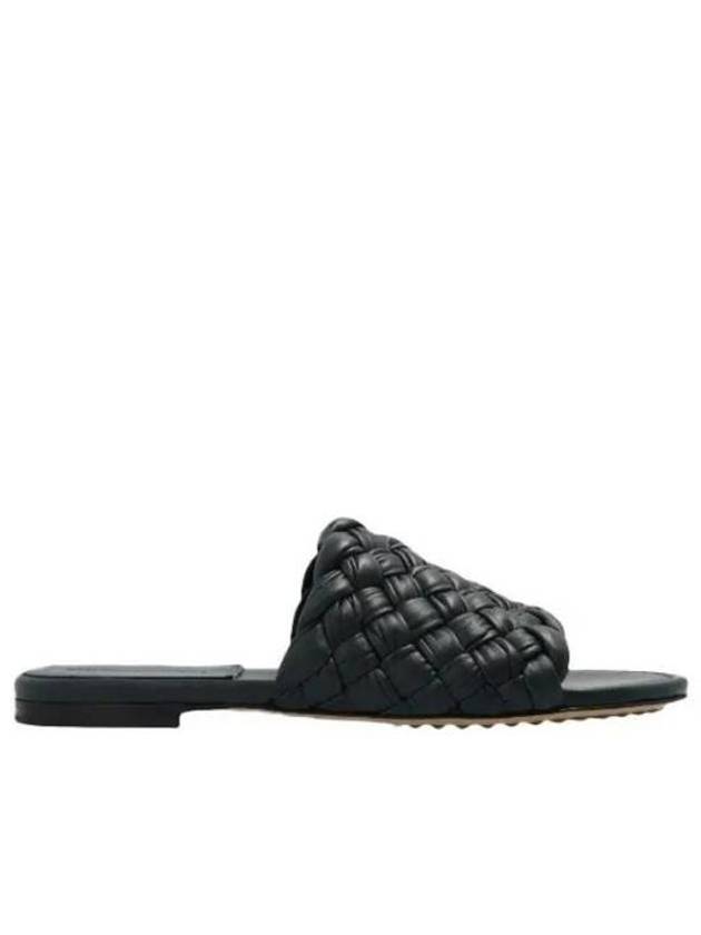 Intrecciato Leather Slippers Black - BOTTEGA VENETA - BALAAN 2