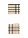 E Canvas Vintage Check Half Wallet Beige - BURBERRY - BALAAN 5