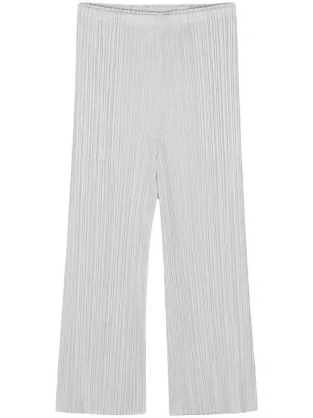 Pleated Basic Crop Pants Grey - ISSEY MIYAKE - BALAAN 2