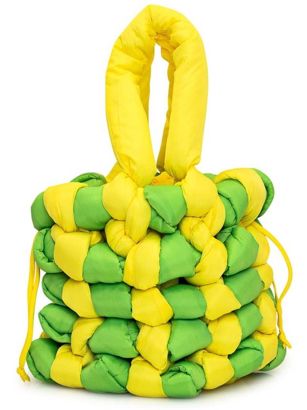 Knotted Tote Bag Yellow Lime Green - JW ANDERSON - BALAAN 4