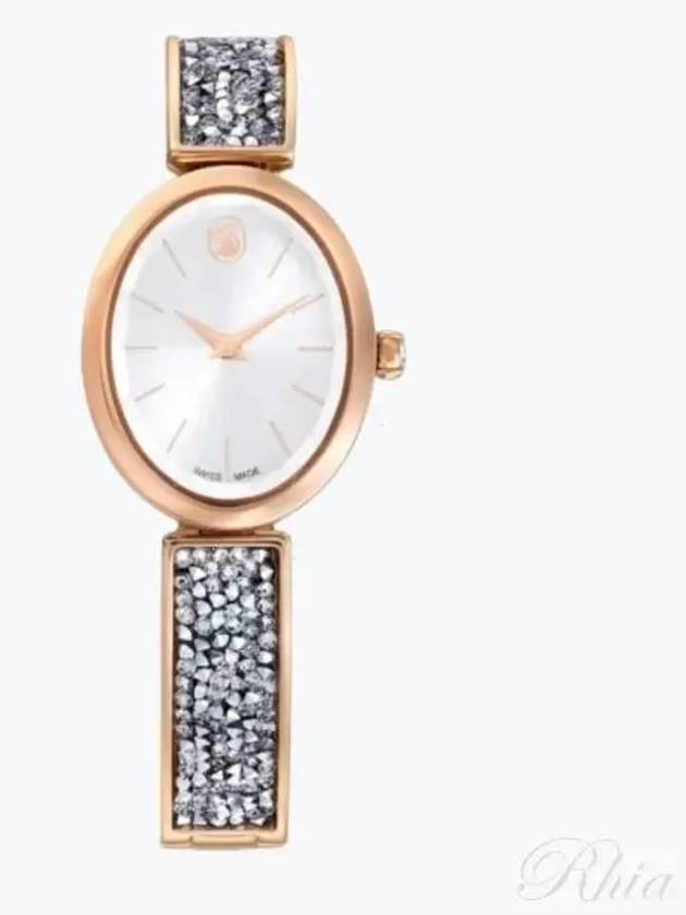 Crystal Rock Oval Metal Watch Rose Gold - SWAROVSKI - BALAAN 2