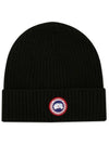 Logo Arctic Disc Lip Beanie Black - CANADA GOOSE - BALAAN 1