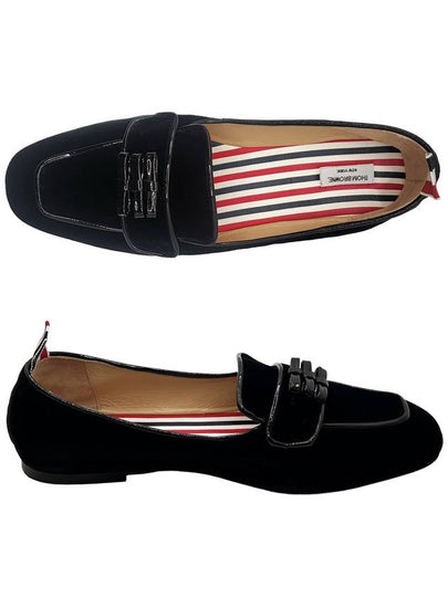 Velvet 3 Bow Loafer Black - THOM BROWNE - BALAAN 2