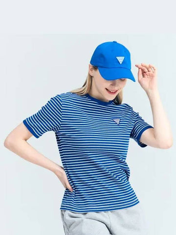 Golf Tennis Striped T-Shirt Blue - AVAVE - BALAAN 1