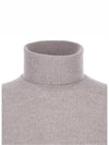 Virgin Wool Turtleneck Sweater Light Gray - FAY - BALAAN 4