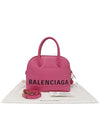 Women s 518873 Pink Leather Bill Top Tote Bag Strap - BALENCIAGA - BALAAN 13