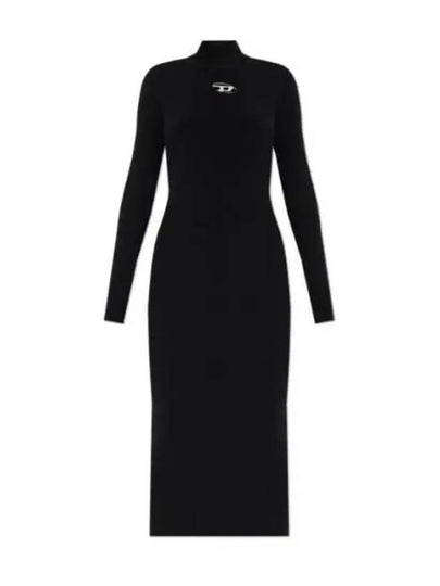 M Zary B Ribbed Knit Long Dress Black - DIESEL - BALAAN 2