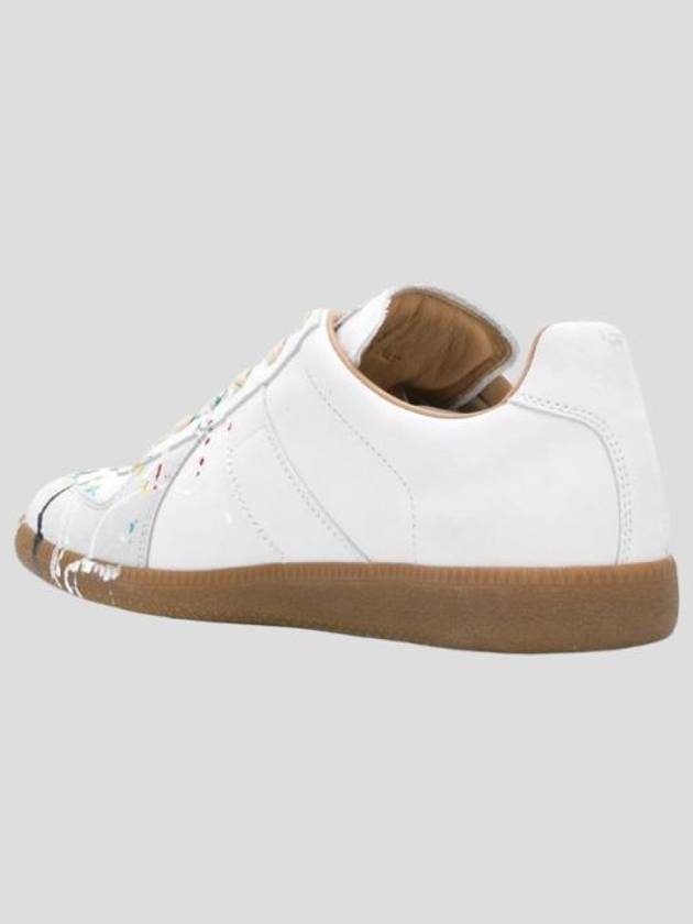 Men's Replica German Army Paint Low Top Sneakers White - MAISON MARGIELA - BALAAN 5