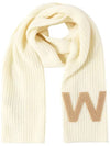 BARDIES Shearling logo patch muffler ivory 2357460434 001 - MAX MARA - BALAAN 1