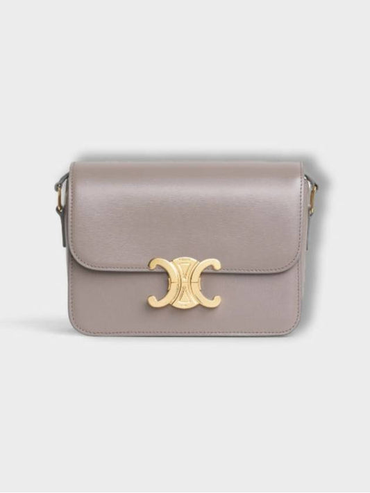 Teen Triomphe Shiny Calfskin Cross Bag Pebble - CELINE - BALAAN 2