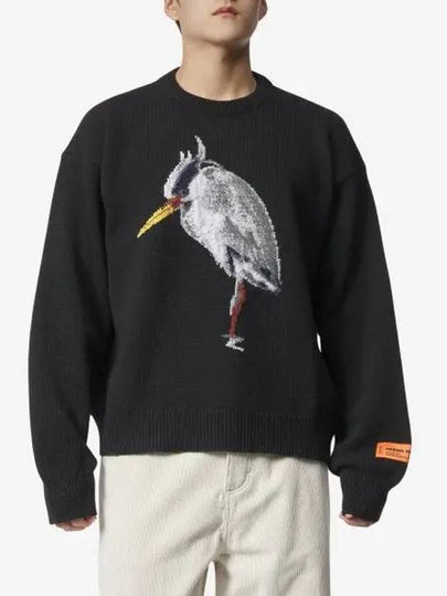 Bird Crewneck Knit Top Black - HERON PRESTON - BALAAN 2