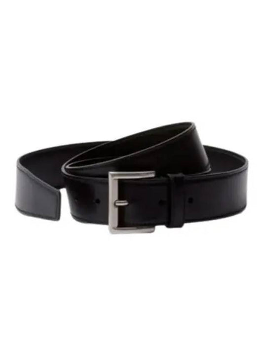 Leather Belt Black Black - PRADA - BALAAN 2