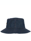 Logo Patch Denim Bucket Hat Indigo Blue - ACNE STUDIOS - BALAAN 3
