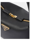 Triangle Logo Medium Shoulder Bag Black - PRADA - BALAAN 7