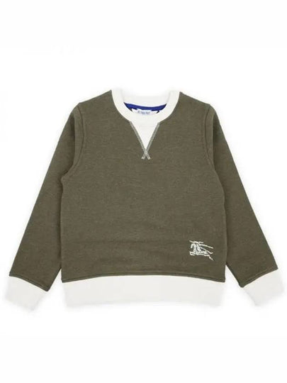 Kids Embroidered Logo Sweatshirt Khaki - BURBERRY - BALAAN 2