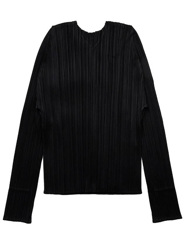 Pleated Basic Cardigan Black - ISSEY MIYAKE - BALAAN 3