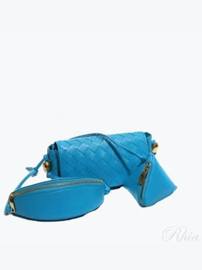 Pouch On Strap Cross Bag Blue - BOTTEGA VENETA - BALAAN 2