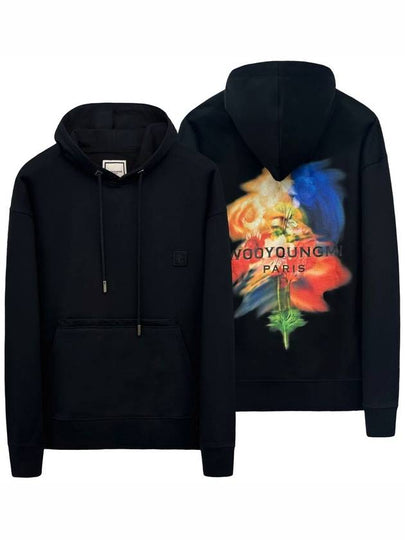 Swaying Flower Back Logo Hoodie Black - WOOYOUNGMI - BALAAN 2