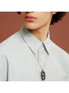 Chaine D'Ancre Vulcanium Necklace Brown Silver - HERMES - BALAAN 10