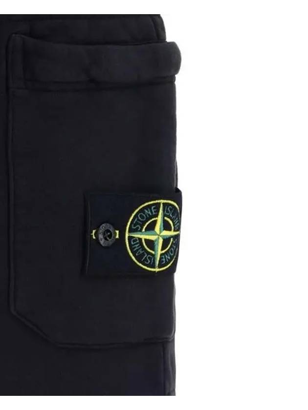 Fleece Bermuda Shorts Black - STONE ISLAND - BALAAN 8