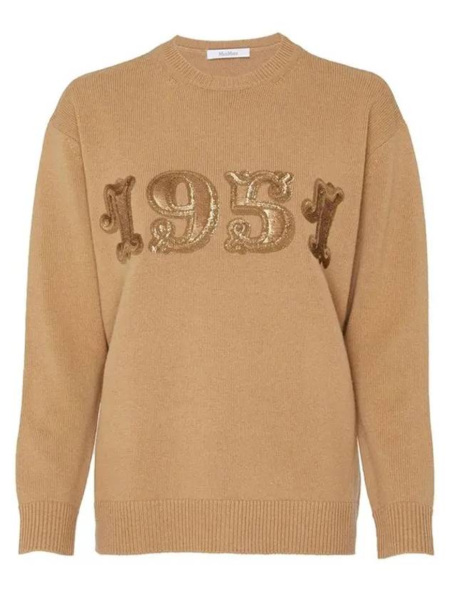 PLATA Wool Cashmere Knit Camel - MAX MARA - BALAAN 1