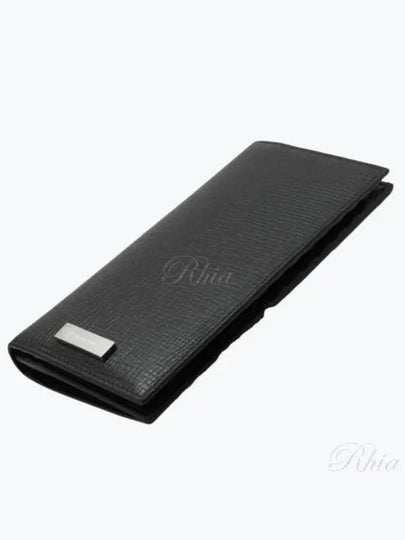 Vertical Leather Long Wallet Black - SALVATORE FERRAGAMO - BALAAN 2