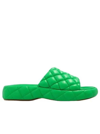 Quilted Padded Slippers Green - BOTTEGA VENETA - BALAAN 2