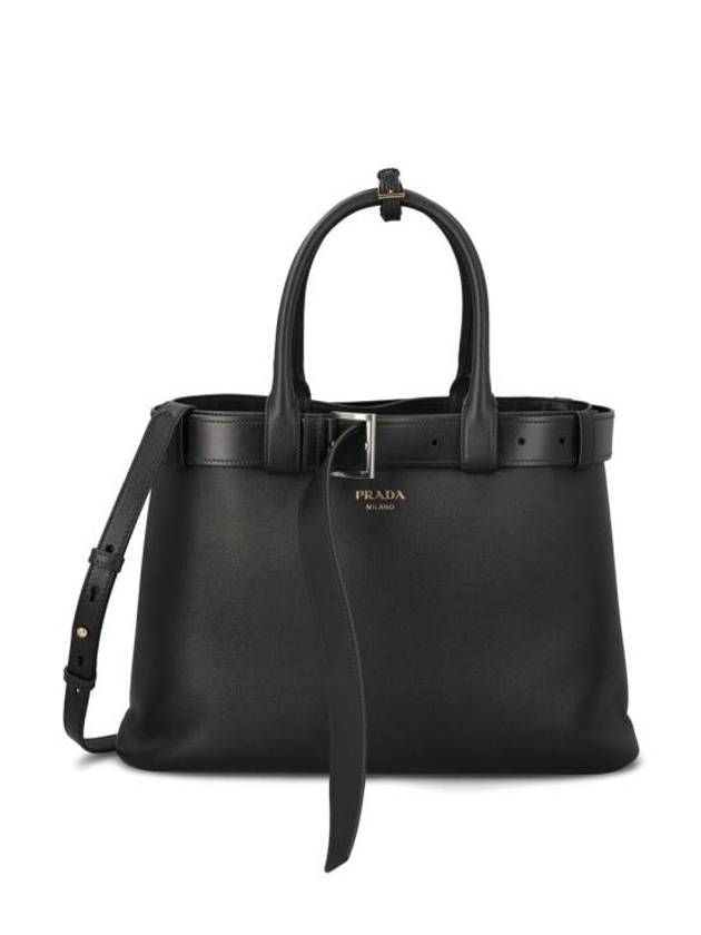 Buckle Large Tote Bag Black - PRADA - BALAAN 1