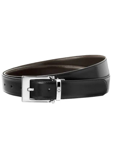 Reversible Leather Belt Black Brown - MONTBLANC - BALAAN 1