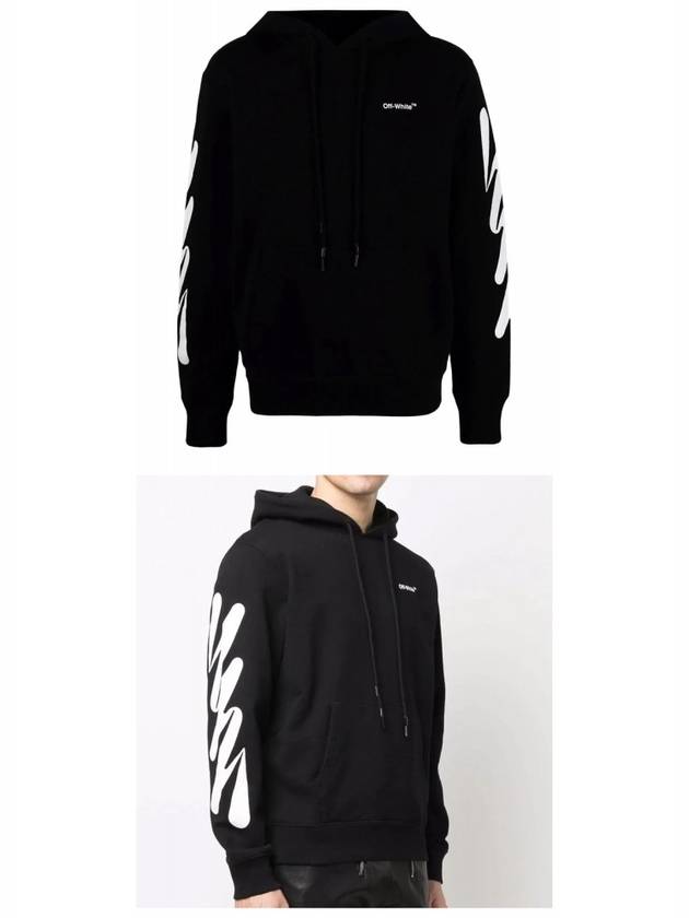 wave diag print hoodie black - OFF WHITE - BALAAN 5