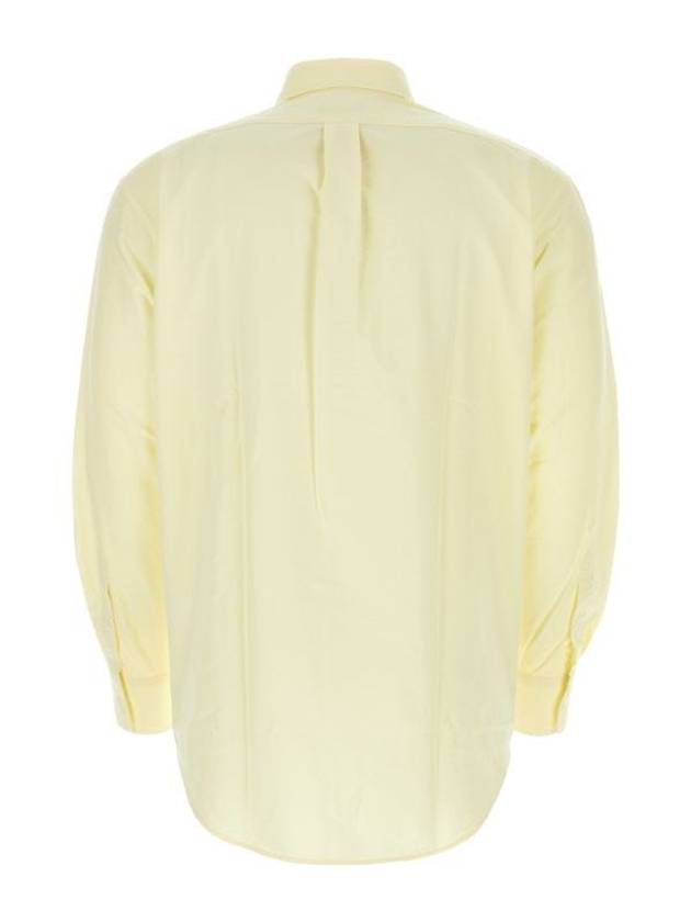 Contour Fox Head Embroidery Cotton Long Sleeve Shirt Yellow - MAISON KITSUNE - BALAAN 3